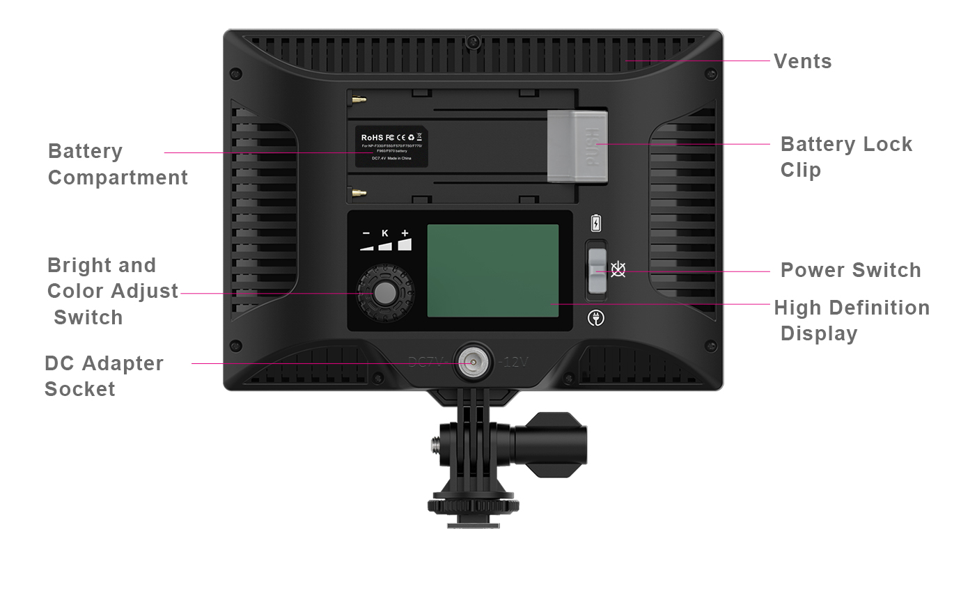 Dazzne D20 Professional LED Photography Lightdazzne